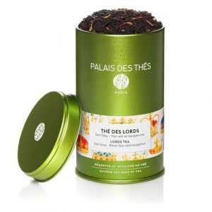 Palais des Thés, THÉ DES LORDS, Thé Earl Grey, Thé Noir de Chine à la Bergamote, Agrumes, Boîte métal 100g (LES BELLES CHOSES, neuf)