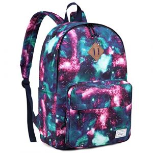 Kasgo Sac &agrave; Dos Homme Femme, Multi-poches L&eacute;ger Sac a Dos Coll&egrave;ge 15,6 Pouces PC Spacieux R&eacute;sistant &agrave; l'Eau Cartable Garcon Fille Ado avec Porte-cl&eacute;s pour &Eacute;cole Travail Voyage Galaxie Violet (KASGOSHOP, neuf)