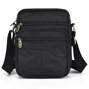 Realmark Sac &agrave; Bandouli&egrave;re en Cuir pour hommes, Petits Sacs &agrave; Bandouli&egrave;re en Cuir V&eacute;ritable Vintage, Sac &agrave; main &agrave; Poign&eacute;e d'affaires Classique,Sac de Voyage Messager (Realmarkeu, neuf)