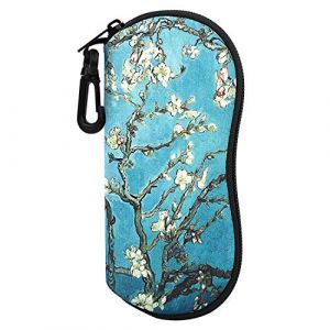 MoKo &Eacute;tui Souple pour Lunettes de Soleil,&Eacute;tui Ultra L&eacute;ger de Rangement en N&eacute;opr&egrave;ne avec Fermeture &agrave; Glissi&egrave;re et Clip de Ceinture pour Lunettes,Cadres,Crayon,Cartes - l'abricot &eacute;panoui (KnoWhite, neuf)