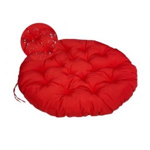 Surwin Papasan Coussins de Chaise Ronds, Housse de Coussin Papasan Coussins pour Chaises de Jardin Coussin de Chaise pour Intérieur, Extérieur,Salon, Jardin, Balcon (60x60cm,Rouge) (Yiwin, neuf)