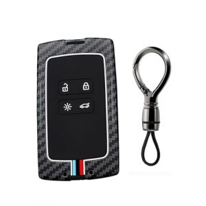 ontto Coque de cl&eacute; de voiture Compatible avec Renault Austral Arkana Kardian Rafale Kangoo Sandero Clio Mgane 4 Coque de cl&eacute; Cl&eacute; Porte-cl&eacute;s en m&eacute;tal &Eacute;tui de cl&eacute; de voiture 4 boutons (Ontto, neuf)