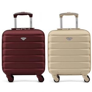Flight Knight Lot de 2 valises rigides legeres en ABS a 4 Roues Cabine Bagage a Main Approuve Les compagnies aeriennes - British Airways et Taille maximale pour easyJet Grand Sac de Cabine 56x45x25cm (Prime Brands Group FR, neuf)