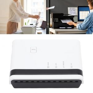 Serveur d'impression USB 2.0, 10/100 Mbps Prift LAN Partage de Ponts C&acirc;bl&eacute;s / 2.4g Wireless Standalone Modes Print Server, Prise en Charge de 4 Imprimantes, Mac Conforme (Prise UE) (fasient, neuf)