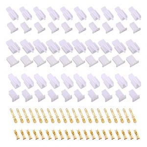 HUAZIZ 240 Pi&egrave;ces Connecteur Electrique 2.8 mm Pas 2 3 4 Broches M&acirc;le Femelle Terminal Plug, 2.8mm Connecteur de Fil &Eacute;lectrique, Sertir Cosse Assortiment kit pour Moto, V&eacute;lo, Voiture, Bateau (HUAYUE-EU, neuf)