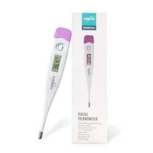 EUROPAPA Thermom&egrave;tre de fi&egrave;vre num&eacute;rique pour b&eacute;b&eacute;s, enfants et adultes, thermom&egrave;tre pour voie orale, axillaire ou rectale, &eacute;tanche avec alarme de fi&egrave;vre (Violet) (EUROPAPA, neuf)