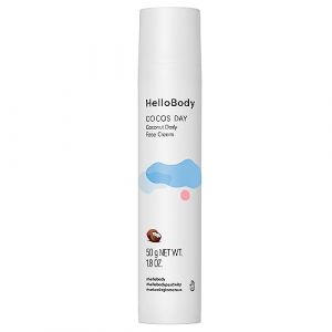 HelloBody COCOS DAY Crème de jour hydratante (50 ml) – Crème pour le visage à l'huile d'amande douce et de coco – Renforce la barrière cutanée et prévient les impuretés (GRENION GmbH, neuf)