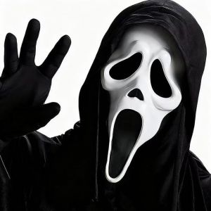 HYDTQCL Masque Scream, Latex Masque Ghostface, Masque Scream pour Adulte Enfant, Ghost Face Mask pour Halloween Carnaval Cosplay (XIAOF-EU, neuf)
