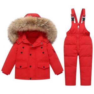 Combinaison de Ski Enfant Fille Combinaison de Ski ado Ensembles de Neige Doudoune à Capuche Ensemble 2pcs Veste de Ski + Salopette Pantalon Enfants Garçons Vêtements Fille 1-6 Ans Noel (⭐⭐⭐⭐⭐AEGJEGVD⭐⭐⭐⭐⭐, neuf)