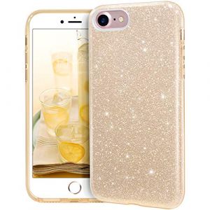 MATEPROX Coque de protection à paillettes compatible avec iPhone 7/8/SE 2020/SE 2022, pour iPhone 7/8/SE 2020/SE 2022, doré (Winplus2017, neuf)