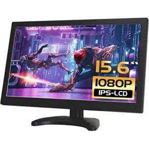 WHOLEV Moniteur HDMI 15,6 Pouces CCTV LCD IPS 1920 x 1080 Audio Vidéo Display avec télécommande/USB/VGA/AV/BNC/HDMI Ecran Rotatif pour Raspberry Pi House Caméra de Surveillance PC DVD DVR (WHOLEV TECH, neuf)
