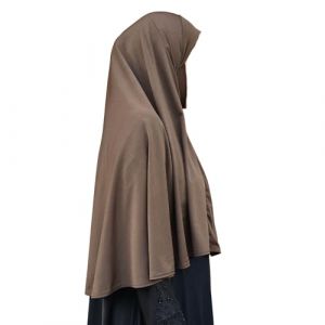 XL One Piece al Amira Instant Hijab avec protection du menton, id&eacute;al pour la maison/bureau/mosqu&eacute;e/madrassa/Omra/Hajj/Ramadan/A&iuml;d/cadeau, marron chocolat, taille unique (Yaqeenshop, neuf)