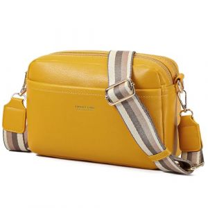 AIFILLE Petit Sac a Main Femme Jaune, Sac &agrave; Bandouli&egrave;re pour Femme en Cuir Sacoche Pochette Telephone Portable Bandouliere avec Large Bandoulieres, Amovible et R&eacute;glable Sacoche Petite Fille Femmes (AIFILLE, neuf)