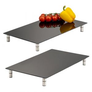 bremermann Lot de 2 plaques de protection en verre de sécurité, env. 30 x 6 x 52 cm (noir) (eluno24, neuf)