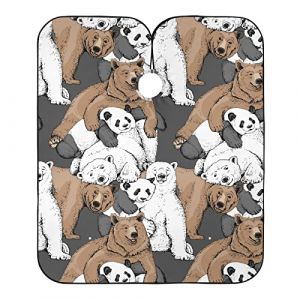 Tablier De Barbier Ours Et Panda, Tablier De Coiffure Professionnel Tablier Réglable Cape De Coupe Pour Coupe De Cheveux Enfants Salon De Coiffure (bozhoushixiangbenshangmaoyouxiangongsi, neuf)