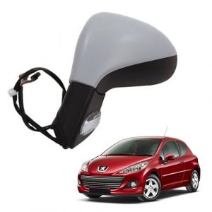 Convitex Retroviseur Complet Peugeot 207, Gauche Côté Conducteur, éléctrique, Chauffant, Gris à peindre, Avec Clignotant (CORNUCOPIARICAMBI, neuf)