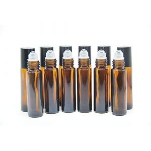 YIZHAO Marron Flacon Roll On Vide 10ml, Flacon Roll On en Verre, pour Huile Essentielle, Rechargeable, Aromathérapie, Parfum, Massage,avec [Bille en Acier Inoxydable]-24Pcs (One Trillion Network, neuf)