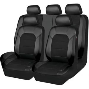 9PCS Ensembles De Housses Siège Voiture pour Peugeot 3008 II SUV 3008 GT 2016 2017 2018-2023, Cuir Confortable Respirant ImperméAble Nonslip Protection Couvre Sieges,A Black (BLDXROG, neuf)