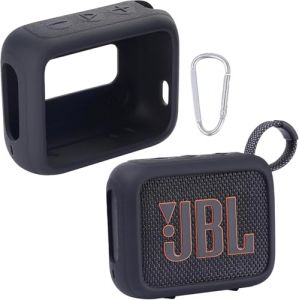 co2CREA Housse en Silicone Compatible Speaker Case pour JBL Go 4 Enceinte Bluetooth Portable (Comprend Un Manchon en Silicone Uniquement) (YO-Commerce, neuf)