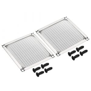PATIKIL 92mm Ventilateur Filtre Grilles avec Vis, 2 Colis Aluminium Cadre INOX Acier Maille Étanche Poussière Housse pour Ordinateur Étui, Argent (PATIKIL UK, neuf)