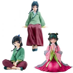 Zhongkaihua Lot de 3 figurines d'anime Maomao assis Maomao Action Figure de collection Statue de table Ornement Cadeaux (pusenele, neuf)