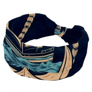 RODAILYCAY Bandeau large élastique pour cheveux - Pour bateau de croisière, gouvernail - Ancre torsadée - Turban - Accessoires pour cheveux pour femme (ocenuttldat, neuf)