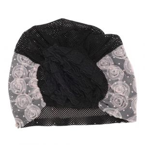 Qcwwy Accessoires pour Femmes Femmes Chapeau D&eacute;coration Foulard Chapeaux Fleur D&eacute;cor &Eacute;l&eacute;gant Foulard Enveloppement pour La Vie Quotidienne Et Les F&ecirc;tes De Festival Turban Chapeau De Perles Turban (Aeuyweu, neuf)