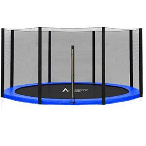 ULTRAPOWER SPORTS Filet Trampoline &Oslash; 244 cm 6 Barres, Filet Remplacement de S&eacute;curit&eacute; pour Trampoline 244 cm 6 Barres, Filet de Protection R&eacute;sistant aux UV avec Fermeture &Eacute;clair, Couleur Noir (XinQi_01, neuf)