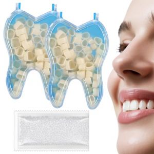 Teegxddy Kit de 100 Proth&egrave;ses Dentaires,facette dentaire,Dents Ant&eacute;rieures et Post&eacute;rieures Dentier Provisoire,Pour les Dents de Devant, les Molaires,Avec 20g Ciment Dentaire (Teegxddy, neuf)