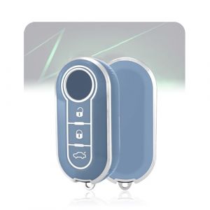 LELNOOS Coque Cl&eacute; Voiture, Silicone &Eacute;tui Cle Etui Clef Protecteur Cache Cles pour Fiat 500 500l 500c 500x Panda Punto Bravo Ducato Doblo Abarth Tipo Idea Linea Scudo Lancia Ypsilon Y Musa Delta (LELNOOS, neuf)