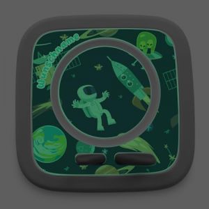 yabaduu Film Protecteur Compatible avec Toniebox 2 Accessoires Ajustement Parfait &Eacute;tui Protecteur Auto-adh&eacute;sif avec Design Anti-Rayures pour Enfants Y015 (43 Espace, Phosphorescent avec nom) (Finest-Folia, neuf)