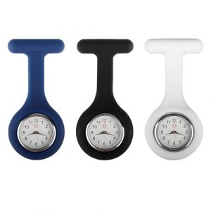 Lethra 3 Pi&egrave;ces Montre Infirmiere, Montre &agrave; Gousset d'infirmi&egrave;re, Infirmi&egrave;re Montre Broche en Silicone avec Clip, Aiguilles Lumineuses, pour M&eacute;decins, infirmi&egrave;res (DeYiShunJiaXi, neuf)