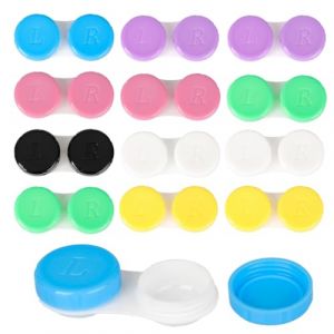 12 Pièces Etui pour Lentilles de Contact, Étanches Voyage Boite à Lentilles de Contact, Étui Portable de Trempage et Soin, Lentilles de Contact Stockage annuel pour la Maison et Les Voyages (LIN  YAMEIZI UK SHOP, neuf)