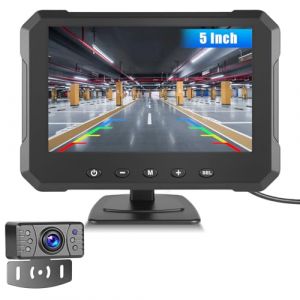GOHHDL Cam&eacute;ra de recul avec 5 Pouces Signal Num&eacute;rique avec Cam&eacute;ras, Cam&eacute;ra de Recul avec &Eacute;tanch&eacute;it&eacute; IP69 IR Vision Nocturne Grand Angle pour Camping Car/Camion/RV/Remorques/Agricole/Motorhome (ShenZhenShiY&uuml;nXiangMaoYiYouXianGongSi, neuf)