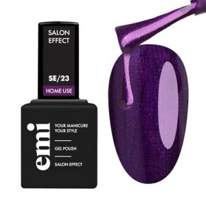 EMI Salon Effect Indigo Plum gel polish sans HEMA couleur longue durée utilisation à domicile lampe UV/LED/CCFL 9 ml (EMI Beauty, neuf)