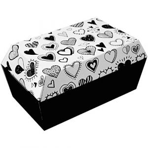 Bestlivings Cercueil pour animaux de compagnie, disponible en différentes tailles, en carton ondulé (biodégradable) – cercueil pour animaux imprimé S – 200 x 125 x 95 mm – Design : cœurs (bestcount, neuf)