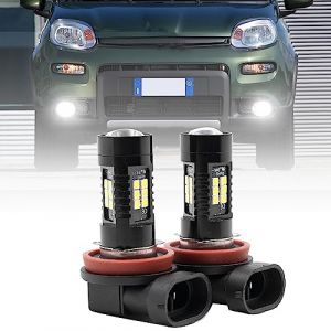 NSLUMO PAIRE LAMPE ANTIBROUILLARD H8 LED CANBUS pour Fiat Panda 312,319 2012-2023 PAS D'ERREUR 2x Xénon Blanc H8 H11 Ampoule LED Antibrouillard Conduite Lumière (Nslumo Autolight, neuf)