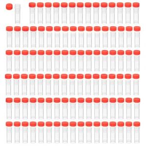 HUAZIZ Lot de 100 Orange Tubes à Essai en Plastique 1,5ml avec Bouchon à Vis pour Laboratoire, Cryotubes En Plastique Tubes Cryogéniques Gradués Tube à Échantillons (HUAYUE-EU, neuf)