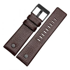 LUGEMA Bracelet de montre en cuir véritable 22 24 26 27 28 30 mm Litchi Grain compatible avec Diesel DZ4316 DZ7395 DZ7305 Bracelet de montre, 28mm, Agate (SiChouStore, neuf)