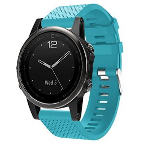 TOPsic Fenix 5S Bracelet, Silicone Bracelet de Montre 20mm Bande de Remplacement pour Fenix 5S/Fenix 5S Plus/Fenix 6S/Fenix 6S Pro/Fenix 7S/Fenix 7S Solar/Fenix 7S Sapphire Solar (TOPsic, neuf)