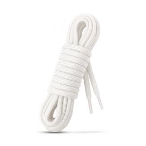 Laceter Lacets Ronds Épais 4mm pour Bottes, Dr Martens, Chaussures de Sécurité, Randonnée, Outdoor, Travail - Robustes, Durables - Fabriqués en Europe Haute Résistance - Blanc polaire, 120 cm (Lace'ter, neuf)