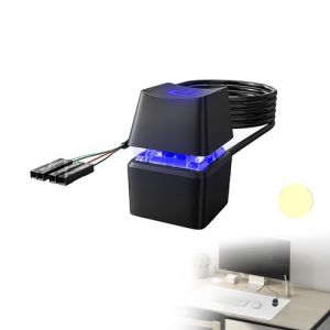 JINXIAN Bouton Power PC DéMarrage à Distance Externe PC Interrupteur PC Carte Mère Interrupteur d'alimentation avec Ruban Adhésif Double Face et Lumière LED Étendu 1,65 M (CAIJX, neuf)
