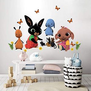 kina - B_R0009 Autocollants Muraux Bébé écologiques et hypoallergéniques Effet Tissu doux repositionnable Bing Cartoon Flop Pando Sula Décoration Papier Peint adhésif Chambre d'enfant (AdesiviMurali, neuf)