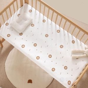 Ensemble Drap Housse Pour Un Lit B&eacute;b&eacute; Coton Literie B&eacute;b&eacute; Matelas Drap-Housse Pour B&eacute;b&eacute; Fleur Lapin Lion Ours Etoile Lune Literie Pour Enfants S&ucirc;r Et Confortable Cadeaux Fins (Lion,80x200cm) (Sticker Superb, neuf)
