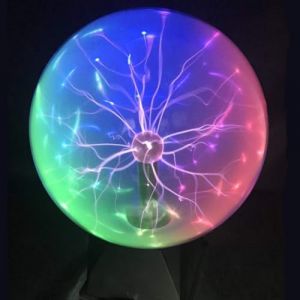 Osairous Boule de Plasma 3 Lumi&egrave;res de Couleur, 6 Pouces Diam&egrave;tre 15CM Lampe &agrave; Plasma Magique par Contact et Voix, Boule Magique Lamp pour les F&ecirc;tes d'enfants, D&eacute;coration, No&euml;l (T2T Light, neuf)