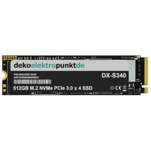 dekoelektropunktde 512 Go M.2 NVMe Gen3 Disque SSD Interne Convient pour Medion Erazer Crawler E25, Remplacement Alternatif 2280 PCIe 3.0 x 4 (dekoelektropunktde, neuf)