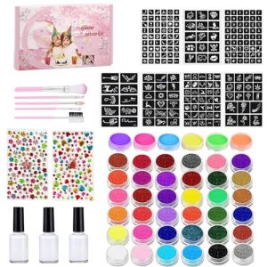 Kit de peinture pour le visage, kit de peinture pour le visage pour | Ensemble de peinture corporelle lavable et professionnelle | Ensemble de peinture corporelle, peinture pour le visage avec pinceau (rundli, neuf)