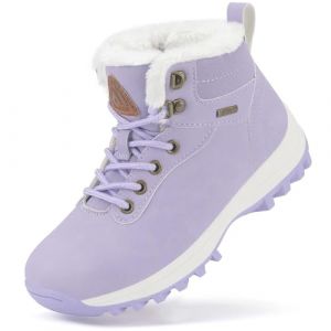 Mishansha Enfant Bottes d'hiver Gar&ccedil;ons Filles Doublure Chaude Hiver Bottes de Neige Violet GR.31 (Geomelu, neuf)