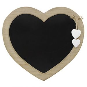 COM-FOUR® Tableau mémo style maison de campagne, cuisine et tableau de notes en forme de cœur en bois avec cœurs décoratifs - cadeau pour la Saint-Valentin - env. 31x29cm (01 pièce - 31 x 29 cm) (COM-FOUR  Vertriebs GmbH, neuf)