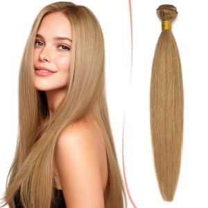 SEGO - Tissage Bresilien en lot Mèche Bresilienne lot - Tissage Cheveux Naturel Tissage Blond Bresilien Lisse - Tissage Naturel Cheveux Humain Pas Cher - 25CM 27#Blond Foncé (Shiny Collection-88, neuf)